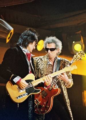October 20, 1997 - Foxboro, Massachusetts, U.S. - RON WOOD, KEITH RICHARDS of The Rolling Stones performs onstage at Foxboro Stadium on October 20, 1997 in Foxboro Massachusetts. Foxboro U.S. - ZUMAm243 19971020_sha_m243_563 Copyright: xStevenxMarlinx