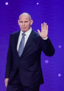 MOSCOW, RUSSIA - DECEMBER 5, 2018: Three-time Olympic Graeco-Roman champion, Russian State Duma member Alexander Karelin at the 2018 Dobrovolets Rossii (Russian Volunteer) award ceremony at CSKA Arena on International Volunteer Day; the event is part of the 2018 International Volunteer Forum. Mikhail Metzel TASS  TS099DD2
