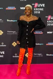 Bochum Germany 06 12 2018 1Live Crown 2018 Nikeata Thompson on the red carpet of the 1Live Crown DeFodi001