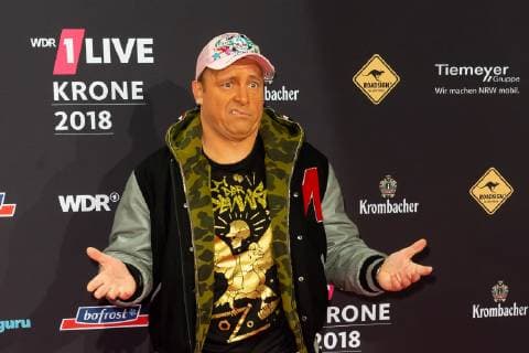 Bochum Germany 06 12 2018 1Live Krone 2018 Dennis from Huerth Martin Klempnow on the Red Carpet of the 1Live Krone DeFodi001
