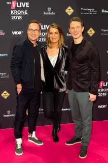 Bochum Germany 06 12 2018 1Live Crown 2018 Matthias Opdenhövel Jessy Wellmer and Alexander Bommes on the red carpet of the 1Live Crown DeFodi001