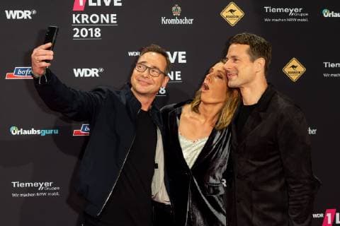 Bochum Germany 06 12 2018 1Live Crown 2018 Matthias Opdenhövel Jessy Wellmer and Alexander Bommes on the red carpet of the 1Live Crown DeFodi001