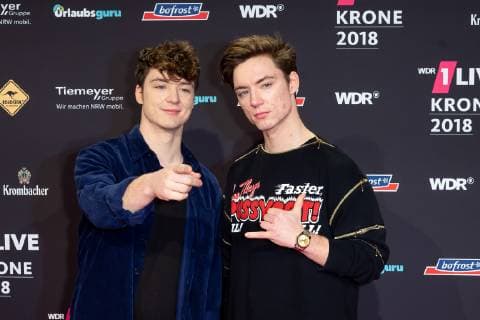 Bochum Germany 06 12 2018 1Live Crown 2018 The Lochis Roman Lochmann and Heiko Lochmann on the red carpet of the 1Live Crown DeFodi001