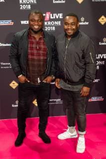 Bochum Germany 06 12 2018 1Live Crown 2018 Gerald Asamoah and Nelson Müller on the red carpet of the 1Live Crown DeFodi001