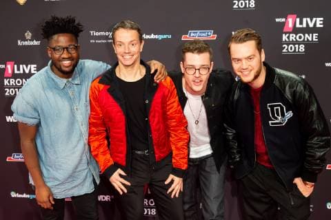 Bochum Germany 06 12 2018 1Live Crown 2018 All colours Kelvin Jones and Younotus on the red carpet of the 1Live Crown DeFodi001
