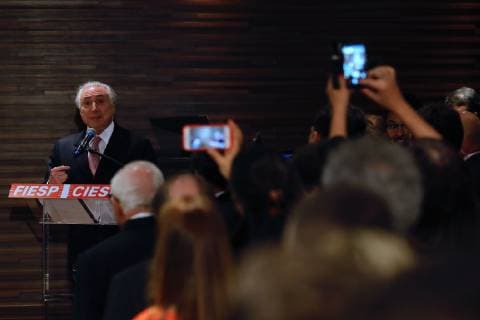 December 6, 2018 - Sao Paulo, Sao Paulo, Brazil - Sao Paulo, Sao Paulo, Brazil - Dec, 2018 - Brazilian President MICHEL TEMER was honored with the industrial merit order at the Federation of Industries of the State of Sao Paulo (FIESP). Sao Paulo, Brazil, December 06, 2018. Sao Paulo Brazil - ZUMAc168 20181206_zap_c168_004 Copyright: xMarceloxChellox
