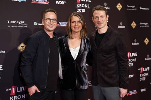 Matthias Opdenhövel Jessy Wellmer and Alexander Bommes at the 19th presentation of the 1Live Crown 2018 in the Jahrhunderthalle Bochum 06 12 2018 Foto:xC.xHardtx xFuturexImage