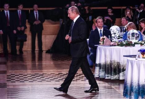 MOSCOW, RUSSIA â€“ DECEMBER 7, 2018: Russia s President Vladimir Putin at a ceremony to present the 2018 Russian Geographical Society Prize, at the State Kremlin Palace. Anton Novoderezhkin TASS  TS09A515