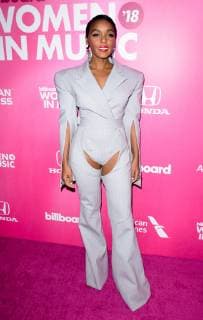 Janelle Monae arriving at the 13th Annual Billboard Women in Music Awards in New York City - Dec 6, 2018 - Billboard Women in Music Awards 2018, New York New York United States Pier 36  Copyright: xWongx h_00568971