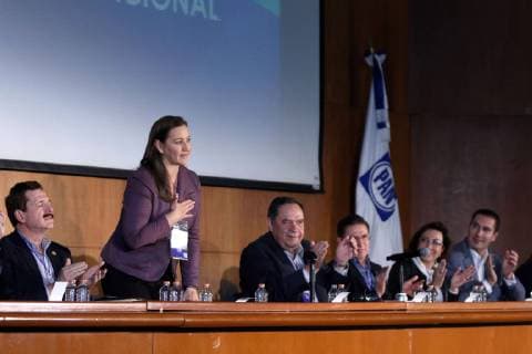 Mexiko, Martha Erika Alonso und Rafael Moreno Valle sterben bei Helikopter-Absturz December 8, 2018 - EUM20181208POL07.JPG .CIUDAD DE MEXICO. PoliticsPolitica-PAN.- Martha Erika Alonso, gobernadora electa de Puebla, durante la sesion extraordinaria de Accion Nacional en el Comite Ejecutivo Nacional (CEN), el sabado 8 de diciembre de 2018. Foto: Agencia EL UNIVERSALCarlos MejiaEELG  - ZUMAu78_ 20181208_zaf_u78_025 Copyright: xElxUniversalx