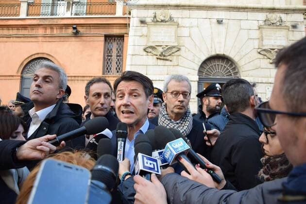 Victims and wounded by the tragedy at the Lanterna Azzurra disco in Corinaldo at the Ospedale Riuniti in Ancona, where someone would have sprayed pepper spray creating panic during the Sfera Ebbasta concert. Premier Giuseppe Conte visiting the Hospital (Giusy Marinelli, Ancona - 2018-12-10) p.s. la foto e utilizzabile nel rispetto del contesto in cui e stata scattata, e senza intento diffamatorio del decoro delle persone rappresentate  Copyright: xGiusyxMarinellix xIPAx xFOTOGRAMMAx