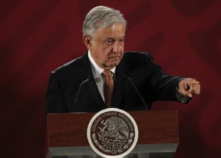 Mexican President Andres Manuel Lopez Obrador delivers a press conference at the National Palace, in Mexico City, Mexico, 11 December 2018. Lopez Obrador affirmed today that progress is being made in the talks with the United States to address the issue of migration and a text has already been submitted for the possible signing of an investment agreement to face the phenomenon. Lopez Obrador: There are advances in the investment pact to face migration !ACHTUNG: NUR REDAKTIONELLE NUTZUNG!  Copyright: xMarioxGuzmánx AME8060 20181211-636801448235167603