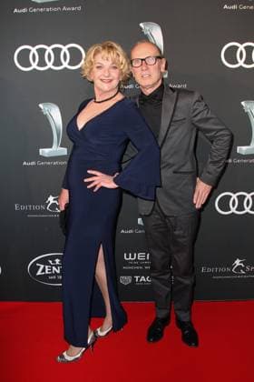 Saskia Vester Floerke with husband Robbie Floerke Audi Generation Award 2018 at the Hotel Bayerischer Hof in Munich on 11 12 2018