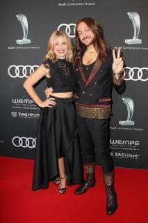 Susan Sideropoulos and Riccardo Simonetti Audi Generation Award 2018 at the Hotel Bayerischer Hof in Munich on 11 12 2018