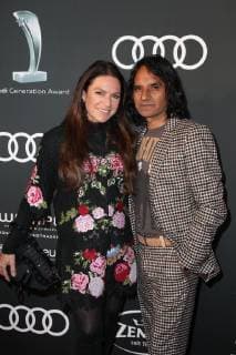 Christine Neubauer with life companion Jose Campos Audi Generation Award 2018 at the Hotel Bayerischer Hof in Munich on 11 12 2018