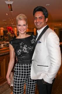 Natascha Gruen with friend Param Singh Audi Generation Award 2018 at the Hotel Bayerischer Hof in Munich on 11 12 2018