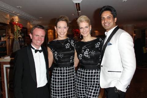 Christine Theiss with husband Hans Theiss Natascha Gruen with friend Param Singh Audi Generation Award 2018 at the Hotel Bayerischer Hof in Munich on 11 12 2018