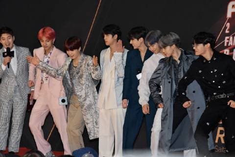 Members of South Korean K-Pop group BTS attend the redcarpet ceremony for 2018 MAMA(Mnet Asian Music Awards) Fan s Choice in Japan in Saitama, Japan on Dcember 12, 2018.  TKP2018121214 KEIZOxMORI