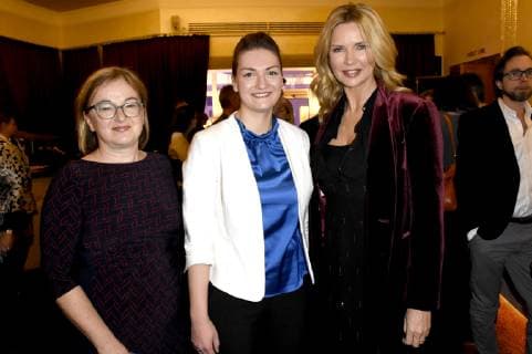 Dorothee Erpenstein Judith Gerlach and Veronica Ferres at the award ceremony Filming location of the year 2018 in the Gloria Palast Munich 13 12 2018 Foto:xP.xSchönbergerx xFuturexImage