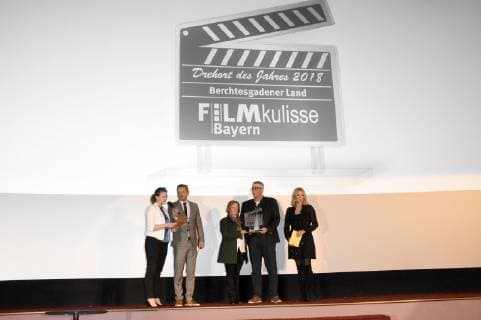 Judith Gerlach Tom Meiler Karin Mergner Peter Nagel and Veronica Ferres at the award ceremony Filming location of the year 2018 in the Gloria Palast Munich 13 12 2018 Foto:xP.xSchönbergerx xFuturexImage
