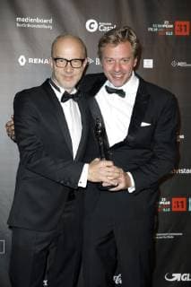 Christoph M Kaiser and Julian Maas winners of the best composition at the 31th European Film Awards 2018 in the Teatro de la Maestranza Sevilla 15 12 2018 Foto:xS.xGabschx xFuturexImage