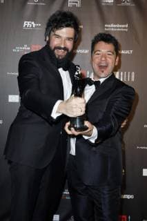 Damian Nenow and Raul de la Fuente Best Animated Film Winners at the 31th European Film Awards 2018 at the Teatro de la Maestranza Sevilla 15 12 2018 Foto:xS.xGabschx xFuturexImage