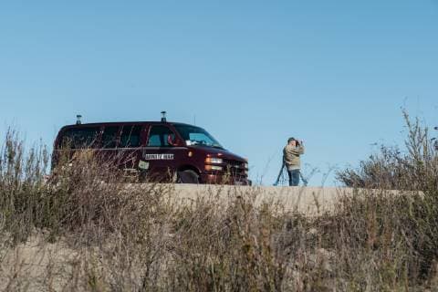 Terry Marshall, a member of the Minuteman Civil Defense Corp in Iowa, patrols 1.5 miles in Campo, California on December 16, 2018.  SDP2018121609 ARIANAxDREHSLER