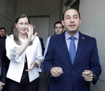 December 24 2018 EUM20181224POL04 JPG MEXICO CITY AccidentAccident Puebla The governor of Puebla Martha Erika Alonso who died this Monday in an air accident with her husband Rafael Moreno Valle accompanied by Marko Cortes national leader of the PAN Marko Cortes on December 7, 2018 Photo Archive Agency EL UNIVERSALRCC  - ZUMAu78_ 20181224_zaf_u78_007 Copyright: xElxUniversalx