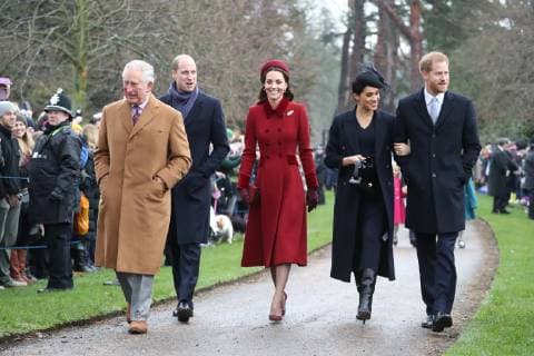 . 25 12 2018. Sandringham , United Kingdom. Royals arriving for the Christmas Day church service at Sandringham in Norfolk, United Kingdom.  xStephenxLockx xi-Imagesx IIM-19059-0001