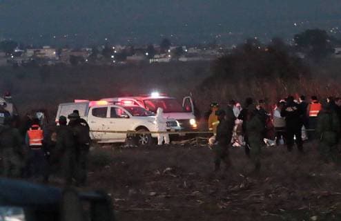 December 25, 2018 - EUM20181225POL10.JPG.PUEBLA, Pue., DeathMuerte-Gobernadora.- Aspectos de las labores de investigacion la madrugada del 25 de diciembre del 2018, realizadas en el lugar en que un helicoptero marca Augusta modelo A-109 se desplomo y en el que fallecieron la gobernadora de Puebla, Martha Erika Alonso y el senador, Rafael Moreno Valle. Foto: Agencia EL UNIVERSALMAR.  - ZUMAu78_ 20181225_zaf_u78_021 Copyright: xElxUniversalx