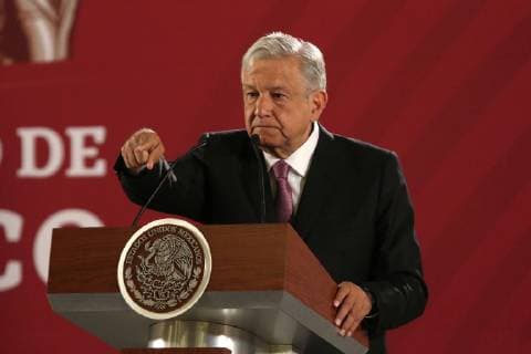 December 28, 2018 - EUM20181228NAC03.JPG.CIUDAD DE MEXICO, Presidency Presidencia-AMLO.- 28 de diciembre del 2018. El presidente Andres Manuel Lopez Obrador durante conferencia en Palacio Nacional declara punto final en la persecucion de quienes saquearon a Pemex desde altos cargos directivos. Foto: Agencia EL UNIVERSAL Carlos Mejia MAR.  - ZUMAu78_ 20181228_zaf_u78_004 Copyright: xCarlosxMejia ElxUniversalx