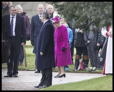 . 30 12 2018. Sandringham , United Kingdom. Queen Elizabeth II leaving a church service in Sandringham, Norfolk, United Kingdom.  xStephenxLockx xi-Imagesx IIM-19064-0007