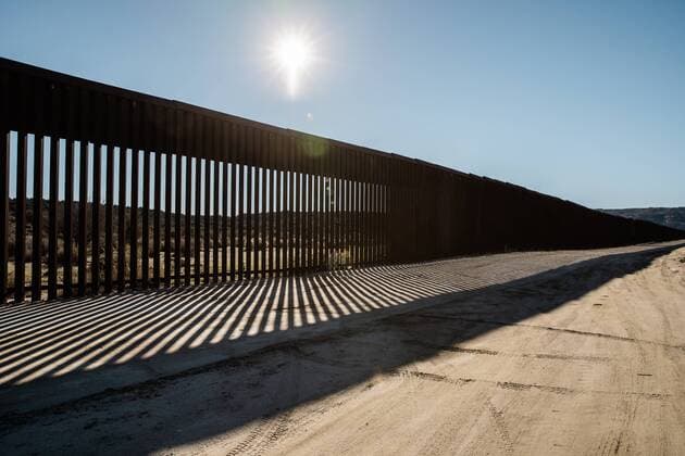 The view of the border wall in Jacumba, California that separates the United States and Mexico on January 3, 2019. The new U.S. House of Representatives approved a legislative package aimed at ending the partial government shutdown by funding Homeland Security at current levels but no money to expand the wall and fencing that presently exists.  JAC2019010303 ARIANAxDREHSLER