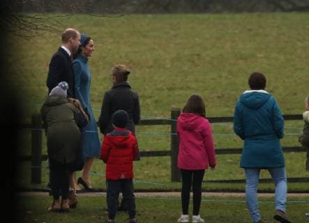 Kate (Catherine Middleton) Duchess of Cambridge and Prince William, Duke of Cambridge joined HM Queen Elizabeth II as they attended the St. Mary Magdalene Church Sunday morning service, in Sandringham, Norfolk, on January 6, 2019. 
