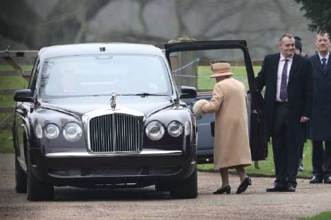 . 06 01 2019. Sandringham , United Kingdom. The Queen and members of the Royal family leaving a church service at Sandringham in Norfolk, United Kingdom.  xStephenxLockx xi-Imagesx IIM-19076-0015