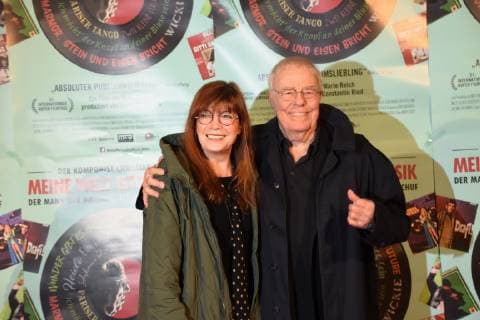 Katja Ebstein Christian Bruhn Muenchen 07 01 19 City Kino Documentary Premiere My world is the music of composer Christian Bruhn Bruhn