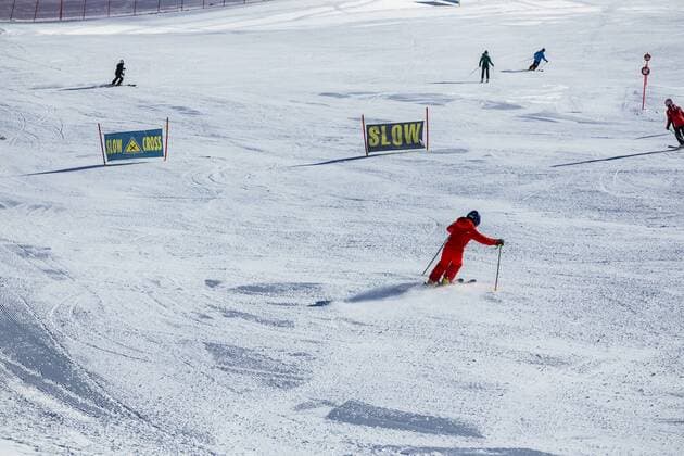ITA Italy Selva di Val Gardena 27 12 2018 Ski area Val Gardena Val Gardena in the Dolomiti Superski network in South Tyrol