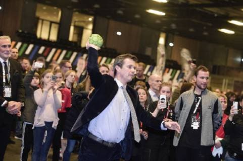 Crown Prince Frederik before the match Men s IHF Handball World Championship Group C match between Denmark and Chile in Copenhagen Denmark on Thursday Jan 10 2019 Copenhagen, detectedSourceLanguage  Copyright: MadsxClausxRasmussenx COP115 spdk20190110-194448-L
