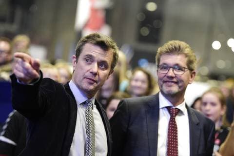 Crown Prince Frederik and Frank Jensen before the match Men s IHF Handball World Championship Group C match between Denmark and Chile in Copenhagen Denmark on Thursday Jan 10 2019 Copenhagen, detectedSourceLanguage  Copyright: MadsxClausxRasmussenx COP115 spdk20190110-195504-L