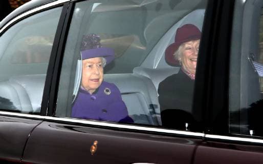 HM Queen Elizabeth II attends the St. Mary Magdalene Church Sunday morning service, in Sandringham, Norfolk, on January 13, 2019. 