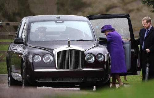 HM Queen Elizabeth II attends the St. Mary Magdalene Church Sunday morning service, in Sandringham, Norfolk, on January 13, 2019. 