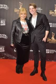 20 years SMAGO AWARD Vincent Gross Maite Kelly on the red carpet 20 years SMAGO AWARD in Berlin on 13 01 2019
