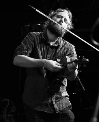 US: New York Winter JazzFest 2019 ECM Records Stage Hakon Aase on violin performs with Mathias Eick and band during Winter JazzFest on ECM Records stage at Le Poisson Rouge New York New York United States Le Poisson Rouge  LevxRadin