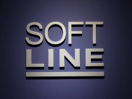 Soft, smooth shapes in stylish design modern and cuddly seen at IMM 2019 in Cologne here the stand logo so on press day 14 1 2019 IMM 2019 Cologne Soft Line Stand Logo