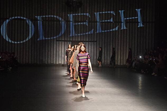 Models at the Odeeh Fashion Show as part of the MBFW at the Berlin Fashion Week Autumn Winter 2019 at the Haus der Berliner Festspiele Berlin 14 01 2019 Foto:xF.xKernx xFuturexImage