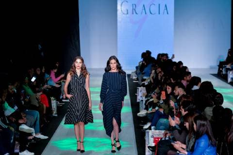 (190116) -- GUADALAJARA, Jan. 16, 2019 -- Models present creations of Gracia during the Intermoda 2019 Fashion Show in Guadalajara, Mexico, on Jan. 15, 2019. ) MEXICO-GUADALAJARA-INTERMODA FASHION SHOW-GRACIA XinxYuewei 