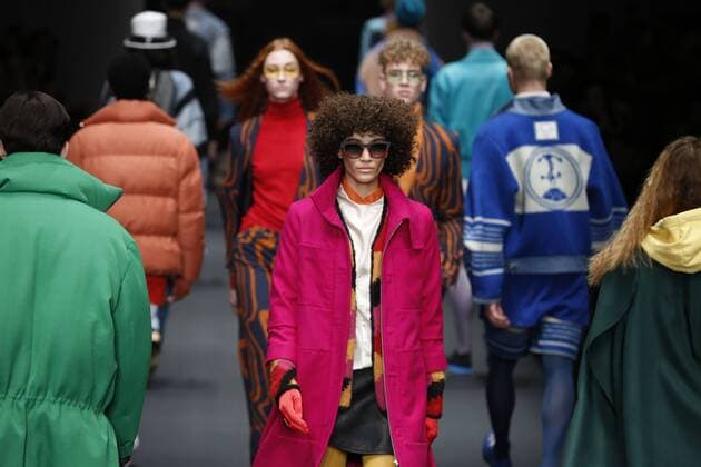 Germany: Neonyt at Mercedes Benz Fashion Week in Berlin Berlin. The photo shows models on the catwalk with the Autum Winter 2019 20 collection of the designer Neonyt at Mercedes Benz Fashion Week in Berlin at the E-Werk in Berlin-Mitte on January 15, 2019. Berlin Berlin-Mitte Germany e-werk Berlin, Mauerstraße 78-80, 10117 Berlin  SimonexKuhlmey