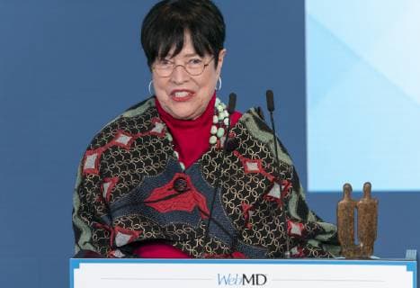 US: WebMD Health Hero Awards 2019 Kathy Bates speaks at WebMD Health Hero Awards ceremony at WebMD Corporate Headquarter New York New York United States WebMD Corporate Headquarter  LevxRadin