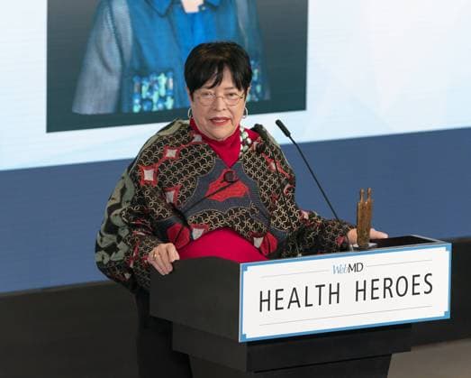 US: WebMD Health Hero Awards 2019 Kathy Bates speaks at WebMD Health Hero Awards ceremony at WebMD Corporate Headquarter New York New York United States WebMD Corporate Headquarter  LevxRadin