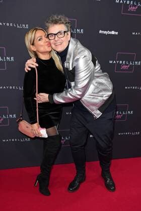Shirin Tabatabai Rolf Scheider at Maybelline New York Show during Berlin Fashion Week at the Postbahnhof on 17 01 2019